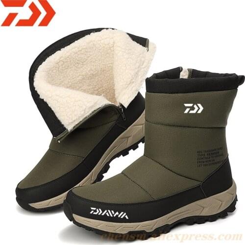 2021 New Snow Boots Daiwa Fishing Shoes Breathable Non-slip Shoes Winter Outdoor Warm Boots Waterproof Boots Fishing Snow Boots