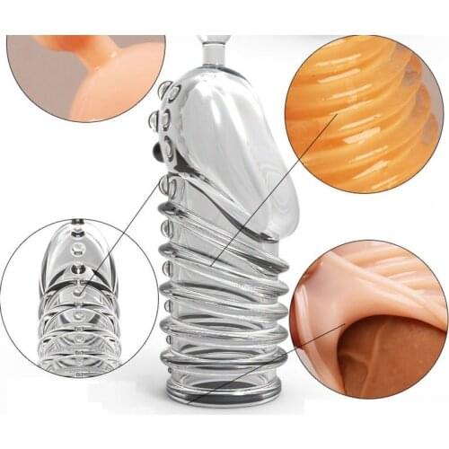 Male Penis Extension Sleeves Sex Toys for Man Adults Intimate Goods Lengthen Reusable Enlargement Condoms Extend G point Ring