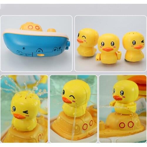 Water Pump Duck Water Spray Bath Shower Toys Water Game Sprinkler for Babies
