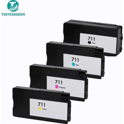 TINTENMEER premuim replacement cartridge ink compatible 711 711xl CZ133A CZ130Z CZ131A CZ132A for hp designjet T120 T520