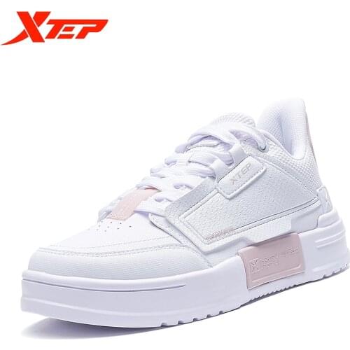 Xtep Womens Shoes Fashion Skateboarding Shoes 2021 Summer Trendy Casual Sneakers Breathable Outdoor Sports Shoes 879318310005