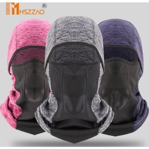 Winter Fleece Cycling Warm Balaclava Full Face Mask Thermal Liner Sports Ski Bike Bicycle Snowboard Cold Face Shield Hat Scarf