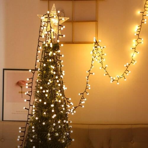 10M 500 LED Globe Ball Solar String Light Outdoor Garden Fairy Garland Xmas Light Patio Backyard Holiday Garland Light