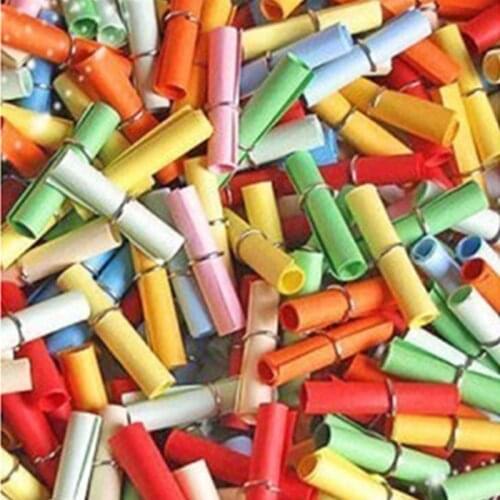 100pcs/lot Mini Wish Paper Roll Transparent Love Pill Bottle For Party Decoration Love Gifts For Friends Diy