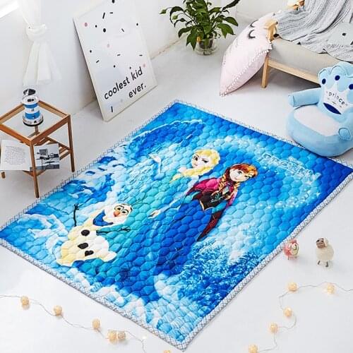 120x160cm Frozen Girls Baby Play Mat Thickening Cotton Crawling Mat Non-slip Carpet Living Room Mat Rugs for Boys Bedroom