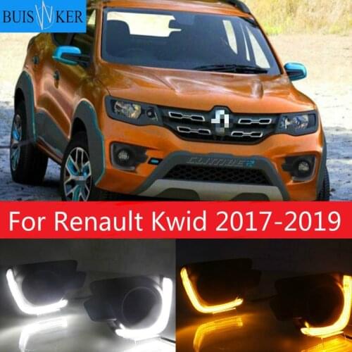 2Pcs For Renault Kwid 2017-2019 LED Fog Lamp DRL Daytime Running Light