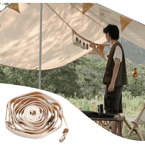 5.3M Leather Camping Clothesline strong and durable outdoor Tent Hanging Rope Multi-useful Tent Cup Hang Lamp Hang Clothes line