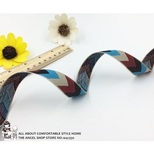 5Yards 19mm 3/4'' Hair Bowknot Accessory Jacquard Ribbon Arrow Pattern Geometric Woven Ribbon Wedding Party Clothing Decoration