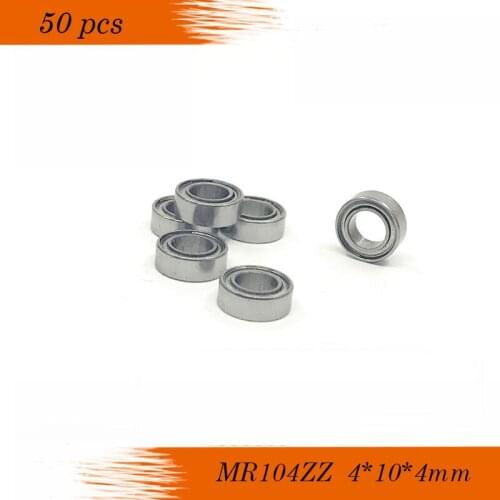 50pcs MR104ZZ ABEC-3 P6 4X10X4mm Miniature Ball Bearings MR104-2Z 4*10*4mm WML4010ZZ L-1040ZZ
