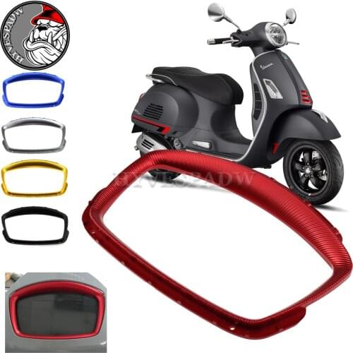 Motorcycle CNC Aluminum Instrument Protector Frame Cover Sunshade Meter Sunshield Bracket for VESPA 300 Super Tech