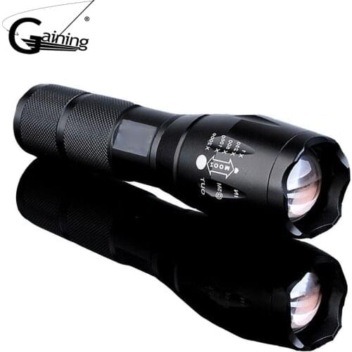 XM-L T6 5000LM Aluminum Waterproof Zoomable LED Flashlight Torch light for 18650 Rechargeable Battery or AAA