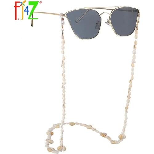 F.J4Z New Hot Seashell Glasses Chain Summer Sunglasses Lanyard Cowrie Eyewear Holder Sun Glasses Accessories