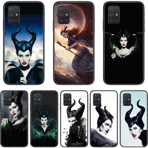 Mobile Case Disney Maleficent Angelina Jolie Phone Case Hull For Samsung Galaxy A 50 51 20 71 70 40 30 10 E 4G 5G S Black Shell