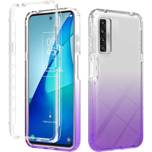 Crystal Case for TCL 20S 2021 Shockproof Case Gradient Bumper Armor Hand Back Panel Cover for TCL 20S Shell TCL 20S 20 S Fundas