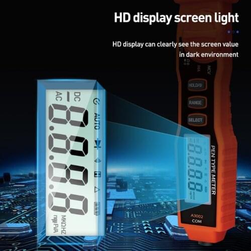 A3002 Digital Multimeter Pen Type 4000 Counts with Non Contact AC/DC Voltage Resistance Diode Continuity Tester Tool