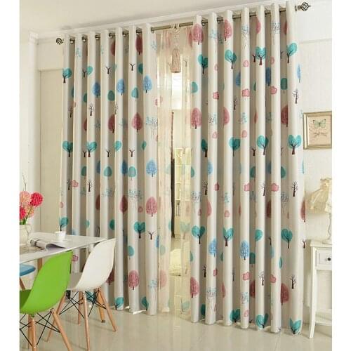 Eco-friendly Material Cartoon Cars/Trees Pattern Shopkeeper Recommend Blackout Curtains for Children