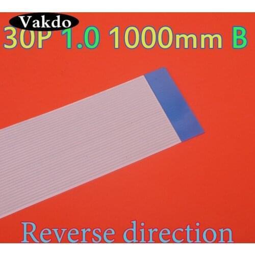 2pcs/lot Type B 1000mm 1 meter FFC FPC 30pin 1.0 pitch Flat Ribbon Flex Cable 30 pins 20624 AWM 80C VW-1 60V Power Button