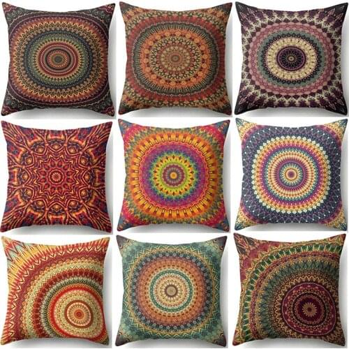 Hongbo Mandala Polyester Cushion Cover Bohemian Geometric Pillow Case Tai chi Home Decorative Pillow Cover For Sofa Car almofada
