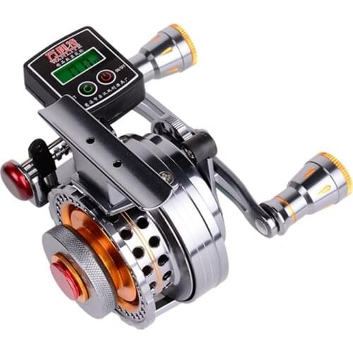 7000s Winter Fishing Ice Fishing Reel Right/Left Handed Fish Line Wheels Raft Wheel Ice Fishing Vessel Wheel with Line Counter