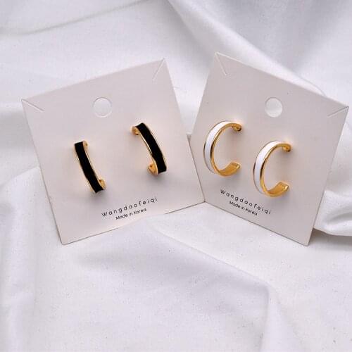 C shape Clip Earrings No Pierced Ear Clip Simple geometry Earrings Without Piercing Women Minimalist Jewelry e256