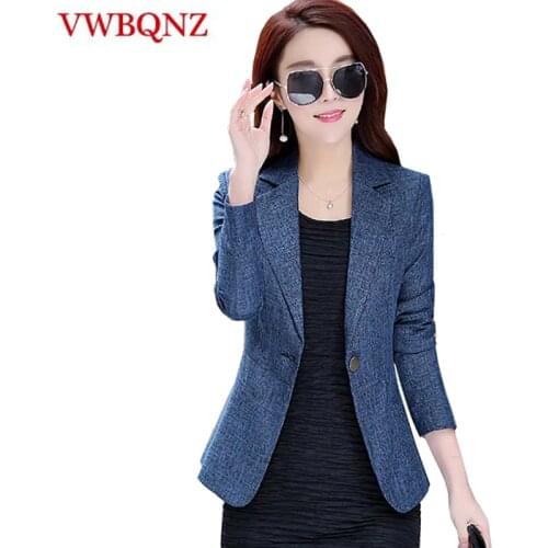 2020 New Spring Autumn Plus Size 4XL Womens Business Suits One Button Office Female Blazers Jackets Short Slim Blazer Women Suit