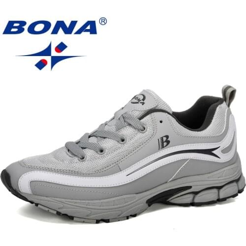 BONA New Designer Trend Running Shoes Mens High Quality Sports Outdoor Lace-up Jogging Shoes Zapatillas Hombre Comfortable