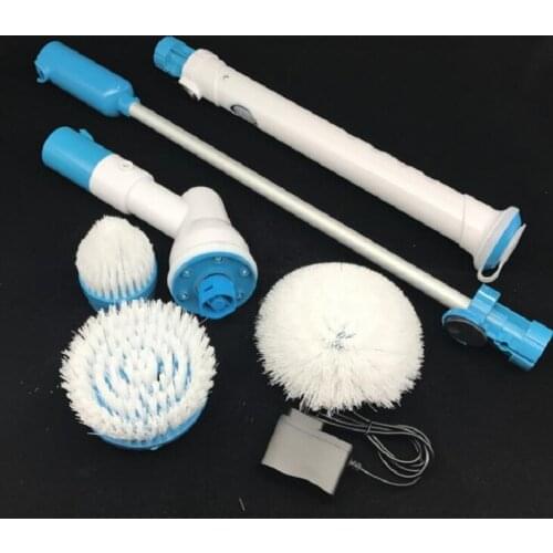 2019 hot Household Cleaning Tools Multi-function Wireless Charging Brush Genuine Electric Turbo Scrub Long Handle Cleaning Brush