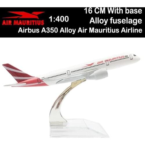 1:400 Scale Airbus A350 Airlines Model Alloy Air Mauritius Airlines Aircraft Plane Collection Kids Children Airliner Adult Gifts