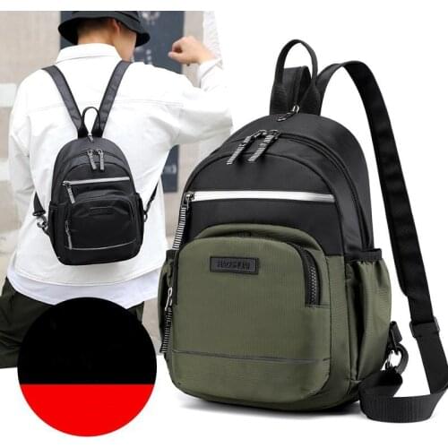 Nylon Reflective Strip Mens Chest Bags New Multifunction Waterproof Cross Body Bag Male Unisex Backpack Casual School Book Bags