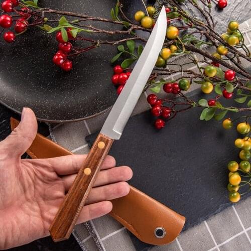 Vegetable Fruit Kitchen Knife Set Cooking Cleaver & Protector Sheath Stainless Steel Vegetable Fruit Knife Sharp Razor Cutter