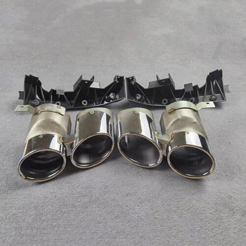 One Set Muffler Tip For A-UDI Original Q8 Sport Style Change SQ8 Diffuser 2020+ Car Accessories Stainless Steel Exhaust Pipe