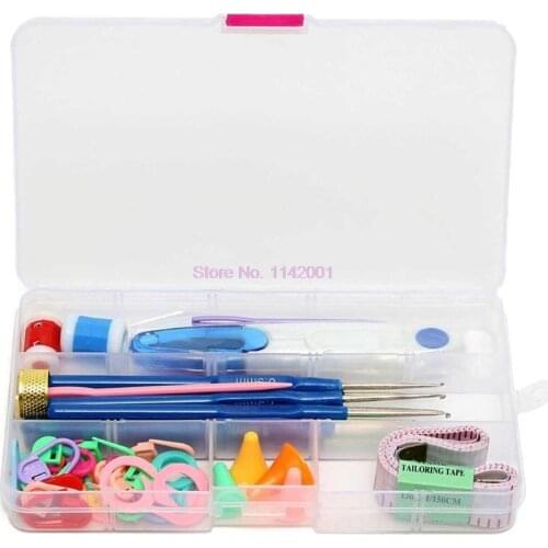 20set 57 in 1 Full Set DIY 16 sizes Crochet Hooks Needles Stitches Knitting Craft Case Crochet Tool set Weaving Tools