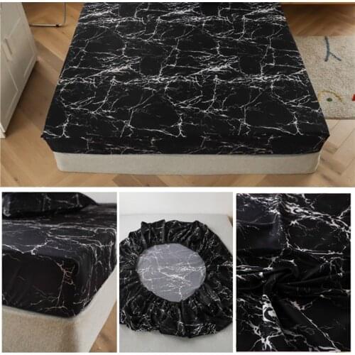 Bedding Linens King Size Heart-shaped Pattern Fitted Sheet Set For Double Bed sabanas Mattress Cover Bedding Linen