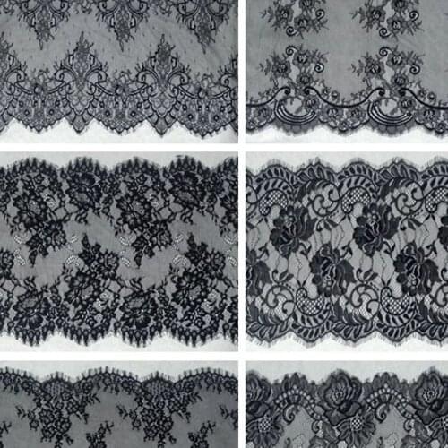 Skin-friendly Soft Mesh Bilateral Eyelash Lace Handmade DIY Apparel Fabrics Home Curtains Decorative Accessories RS3364
