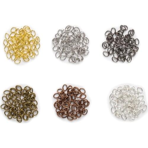 6 Colors Oval Open Jump Rings Link Loops Split Rings Connectors Findings Jewelry Making DIY Accessories 4-7mm