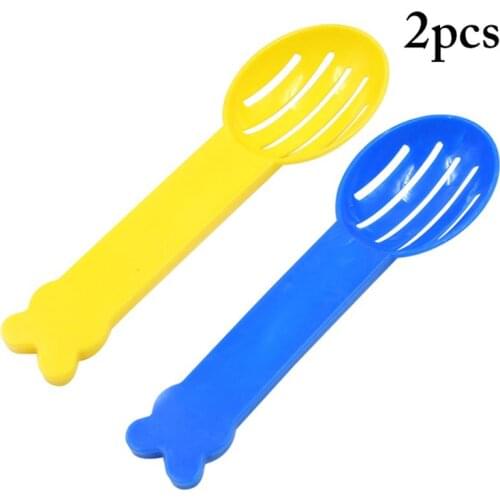 2Pcs/Set Creative Hamster Sand Scoop Cute Plastic Small Pet Litter Scoop Hamster Litter Scoop Pet Cleaning Supplies