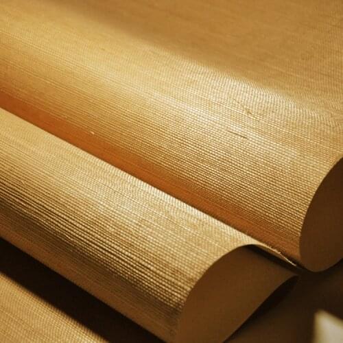 MYWIND Wallcovering Natural Sisal Textured Wallpaper Honey Brown Grasscloth Wall Paper For Home Decor