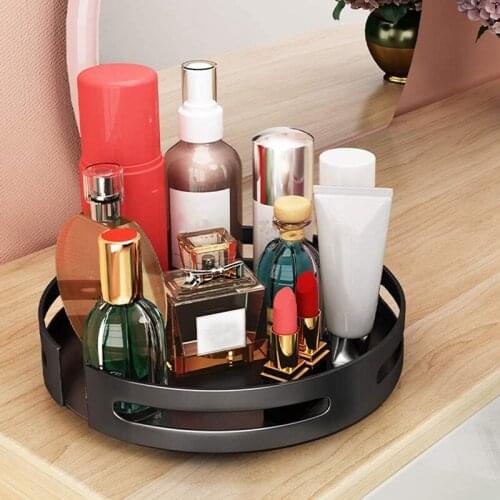 Lazy Susan Turntable Cabinet Organizer -9.8 Inch Plastic Clear Spinning Organization & Storage Container Bin, 360 Degree