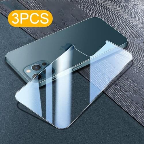 3PCS Back Glass Film Tempered Glass For iPhone12 Mini 12Pro 11 12 Pro Max XS X XR Clear Screen Protector Glass Film Accessories