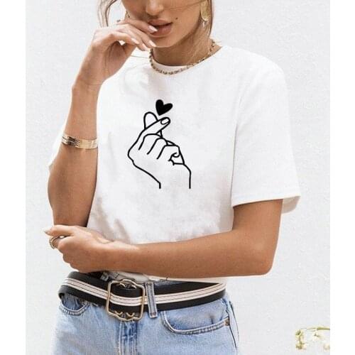 Love Print Pink T Shirt for women Harajuku Women tshirt Casual Summer Graphic female T-shirt 2019 Ladies Clothing