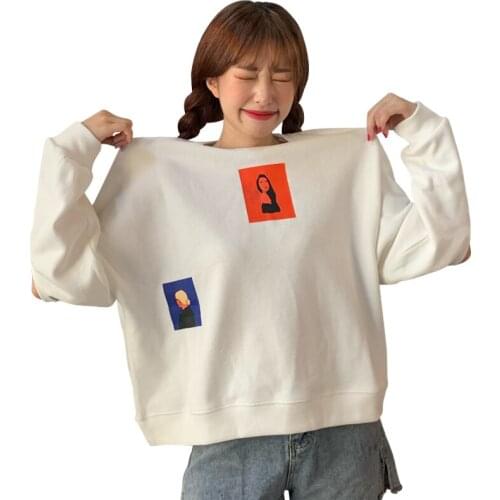 KANPAN Women Autumn Hole Oversized Streetwear Sweatshirt Long Sleeve Casual Female Harajuku Sweater Loose Pullovers