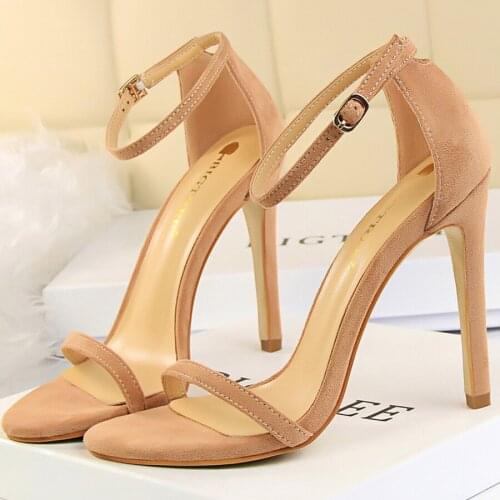 2021 New Women 8cm 11cm High Heels Fetish Sandals Female Gladiator Cheap Strap Shoes Lady Nude Valentine Red Platform Prom Pumps