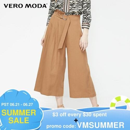 Vero Moda Womens OL Wide-leg Capri Pants | 31926J523