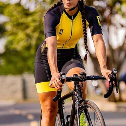 Cycling skinsuit 2021frenesi womens latest cycling sportswear triathlon 9D gel cushion summer jumpsuit mtb uci team jersey
