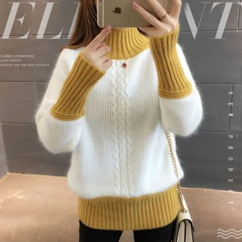 Autumn Winter Knitted Sweater Women 2021 new Korean Fashion Loose Lazy Short Long Sleeve Sweaters Pullovers Female Tops