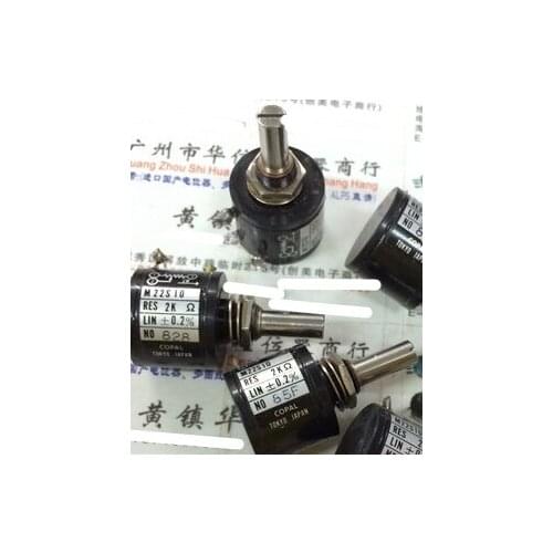 1pcs/lot Used L M22S10 2K M22S10-23 2K multi-turn wirewound potentiometer Silver Label printer potentiometer 10 laps