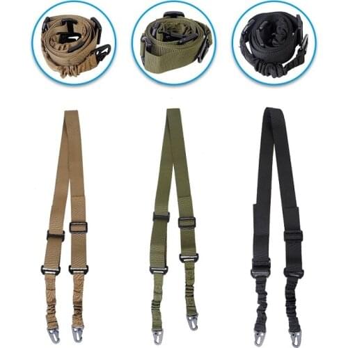 100pcs/lot Tactical 2 Point Gun Sling Shoulder Strap Outdoor Rifle Sling with QD Metal Buckle Shotgun Airsoft Strap