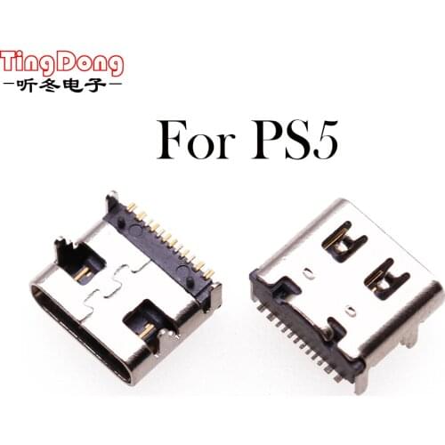 100PCS Micro USB Charging Port Plug Power Connector Type-C Charger Socket for PlayStation 5 Dualshock PS5 Console