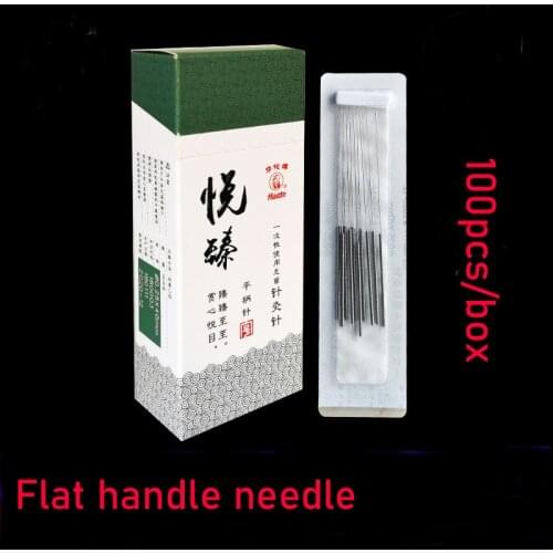 1000 PCS Flat Handle Needle Hwato Disposable Sterile Chinese Acupuncture Needles Therapy Face Multi Size Wholesale
