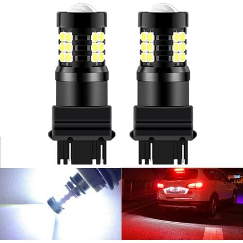 2PCS T15 1156 BA15S P21W PY21W BAU15S 3157 3156 T20 7443 W21/5W CANBUS LED Bulb Car Brake Light Auto Reverse Lamp Bulbs 12V 24V